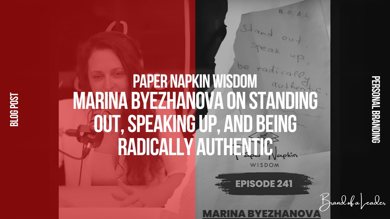 Marina Byezhanova on Paper Napkin Wisdom