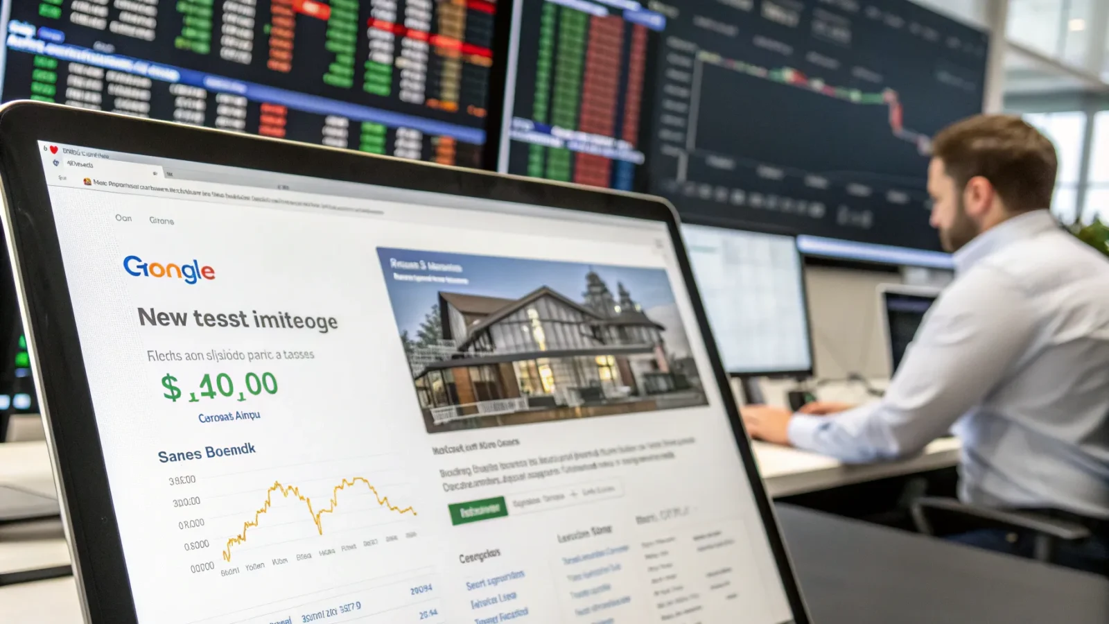 Google Tests Home Ads, Listings Stocks Fall