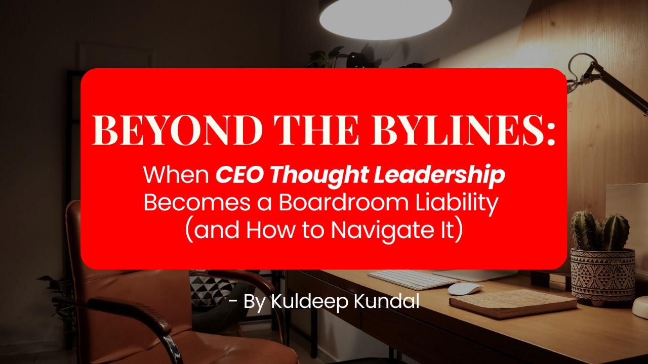 When CEO Thought Leadership Becomes a Boardroom Liability